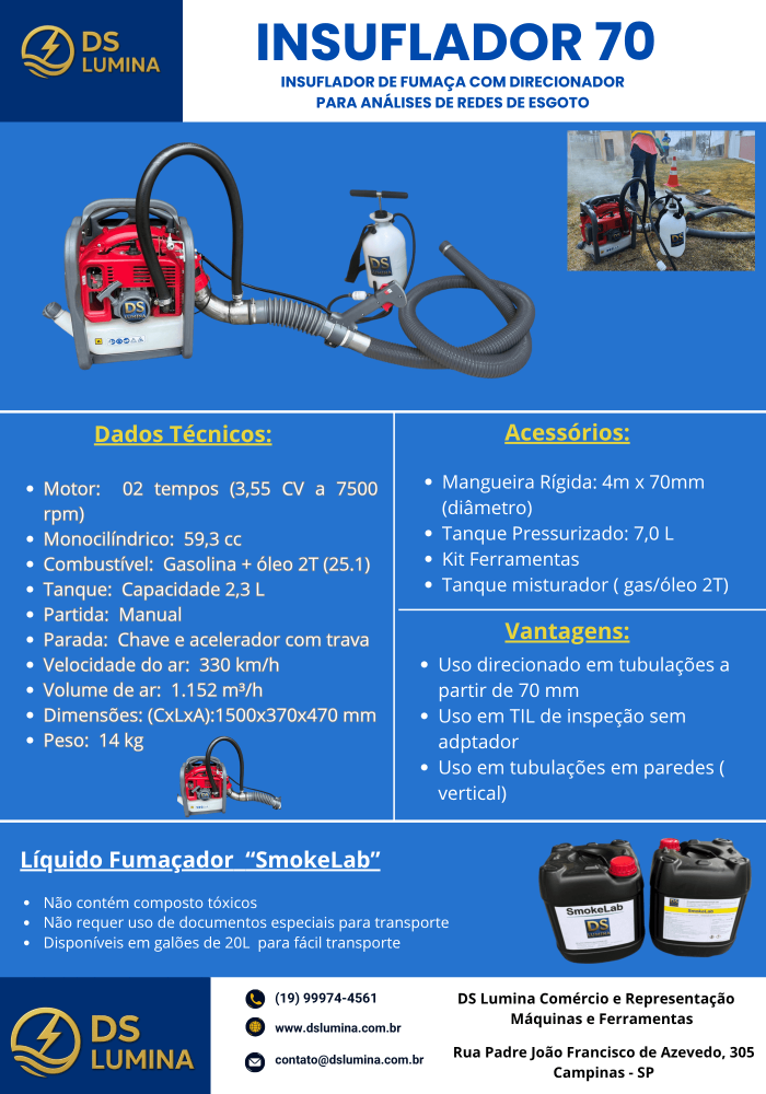Insuflador de fumaça 70, DS Lumina